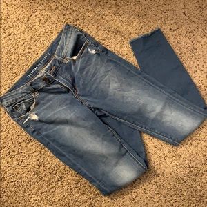 Raw hem jeans